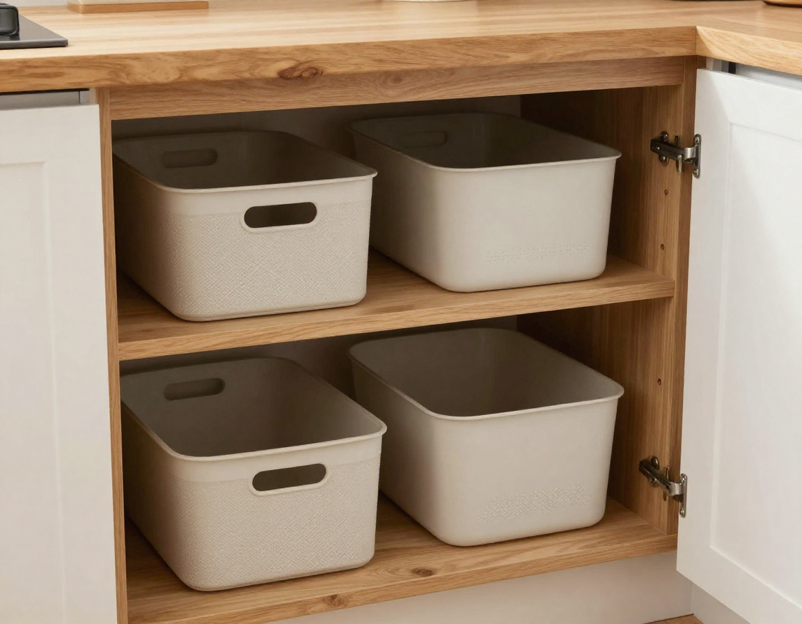 Modern organized kitchen with efficient storage systems
